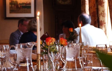 Guests dining at Woods